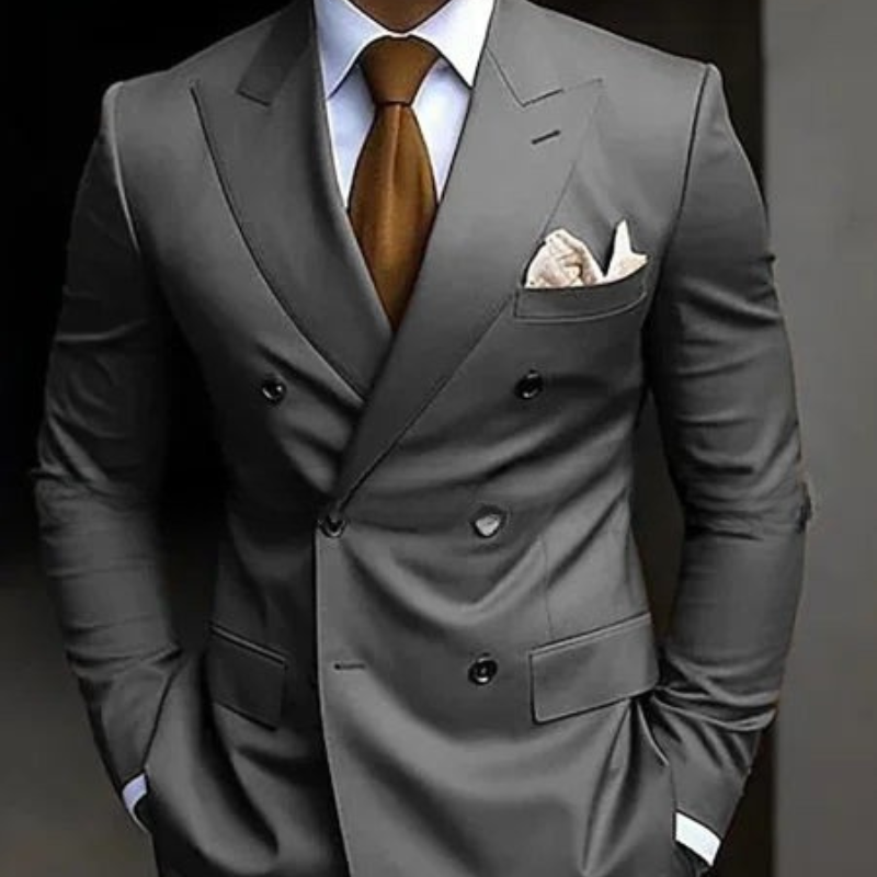 Men's Double Breasted 2-Piece Wedding Guest Suit Set