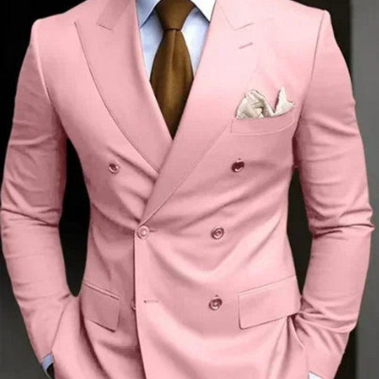 Men's Double Breasted 2-Piece Wedding Guest Suit Set