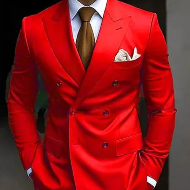 Men's Double Breasted 2-Piece Wedding Guest Suit Set
