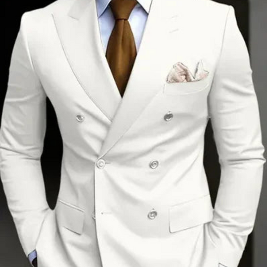 Men's Double Breasted 2-Piece Wedding Guest Suit Set