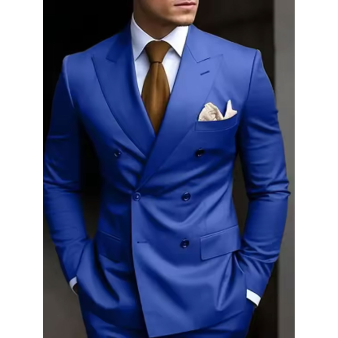 Men's Double-Breasted Modern Wedding Guest Suit