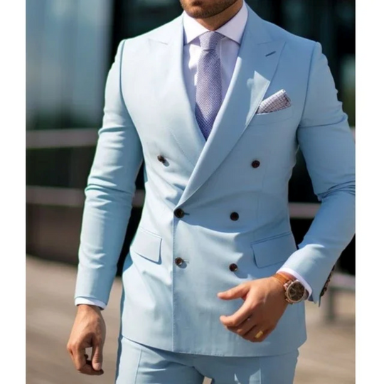 Men's Double-Breasted Modern Wedding Guest Suit