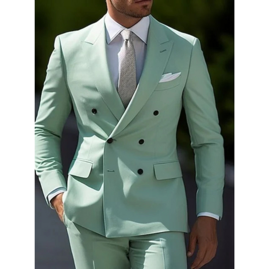 Men's Double-Breasted Modern Wedding Guest Suit