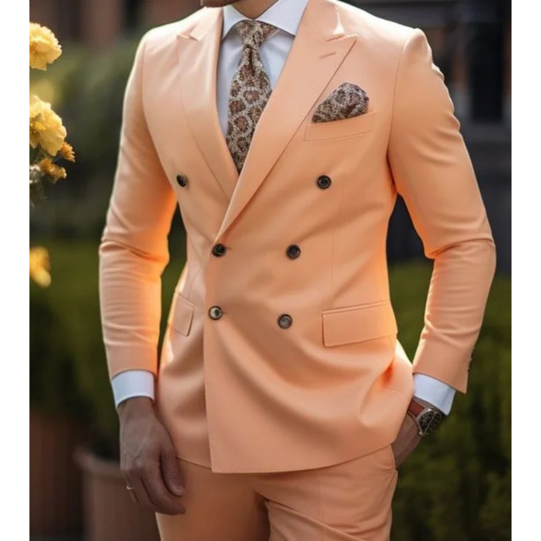 Men's Double-Breasted Modern Wedding Guest Suit