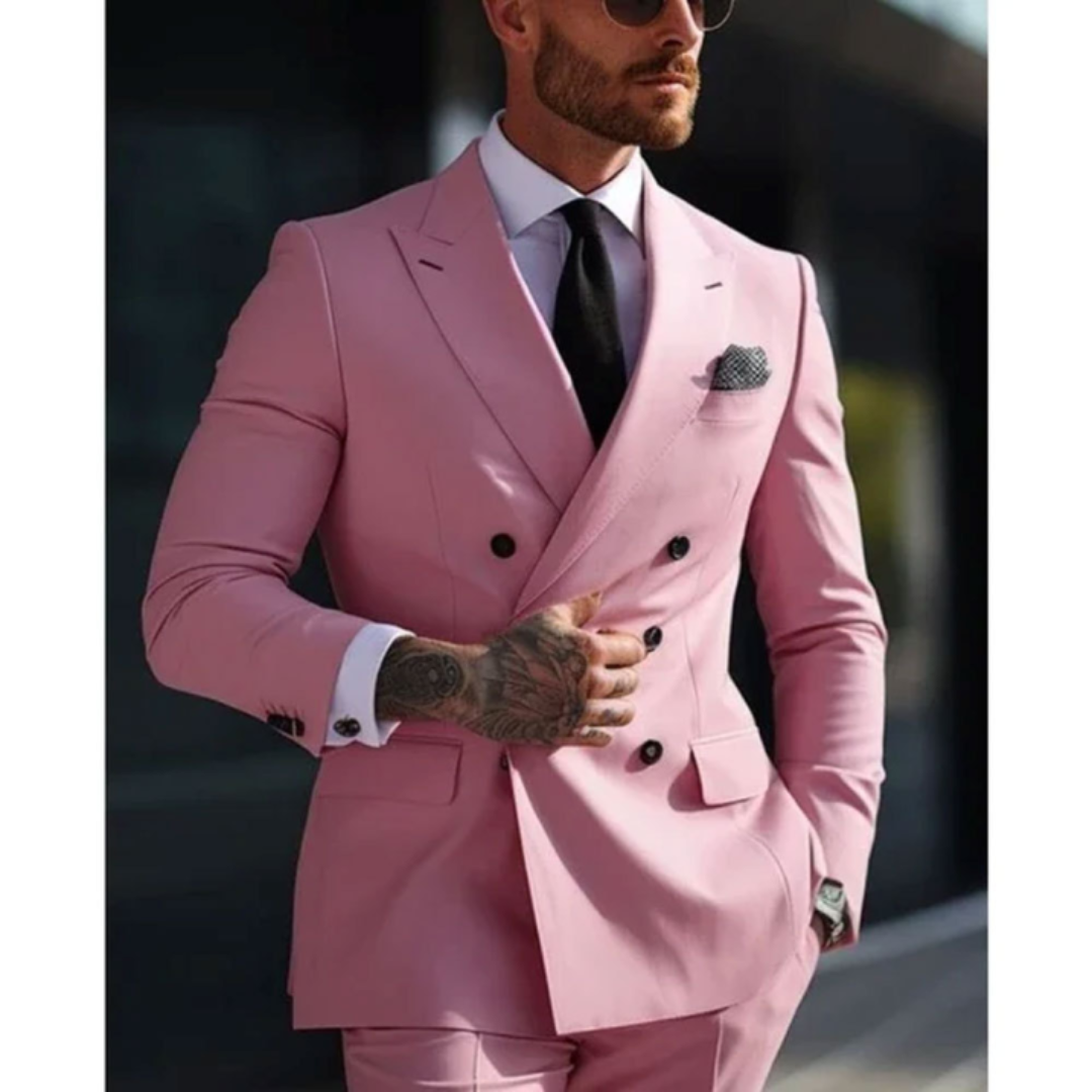 Men's Double-Breasted Modern Wedding Guest Suit