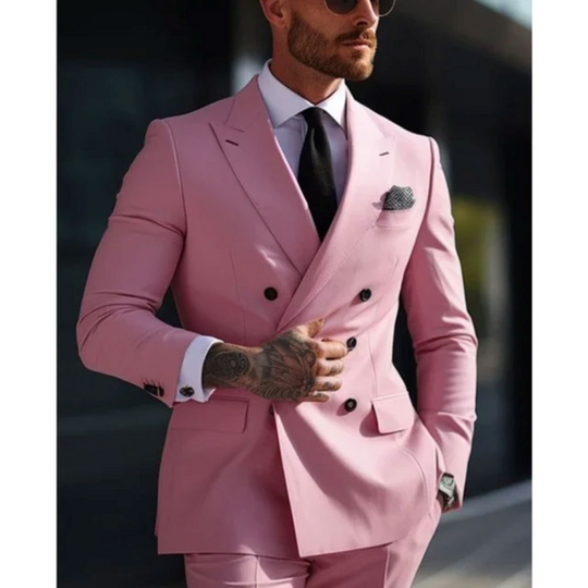 Men's Double-Breasted Modern Wedding Guest Suit
