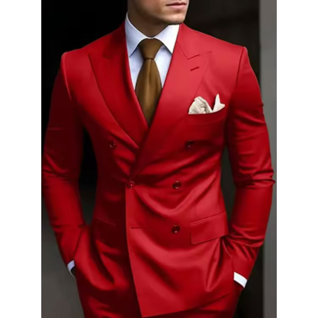 Men's Double-Breasted Modern Wedding Guest Suit