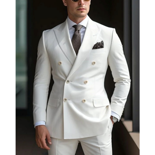 Men's Double-Breasted Modern Wedding Guest Suit