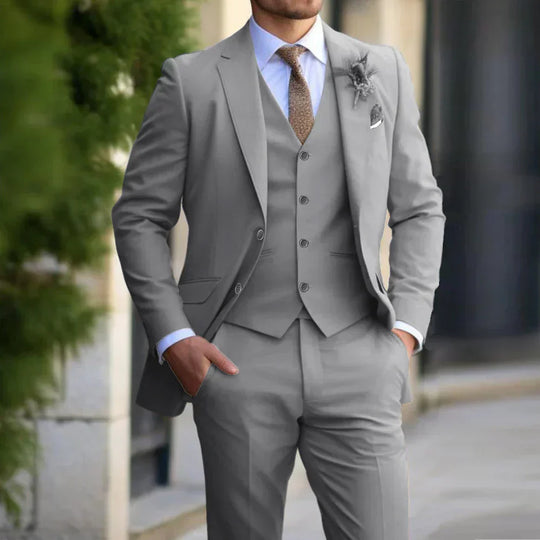 Men's Modern Wedding Guest Suit 3 Piece Set