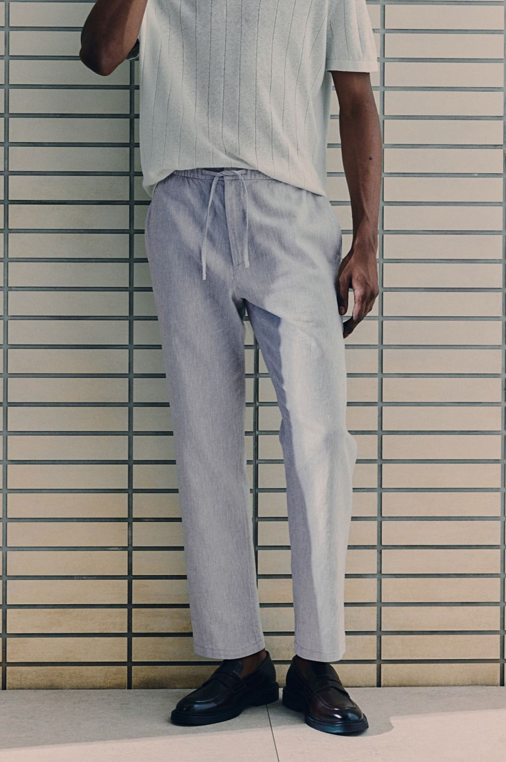 Chase | Drawstring Waist Tapered Leg Trousers