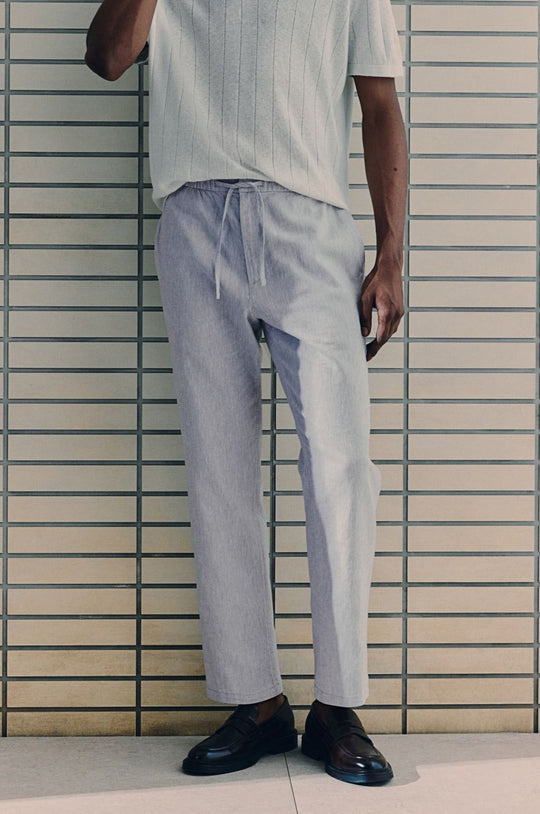 Chase | Drawstring Waist Tapered Leg Trousers