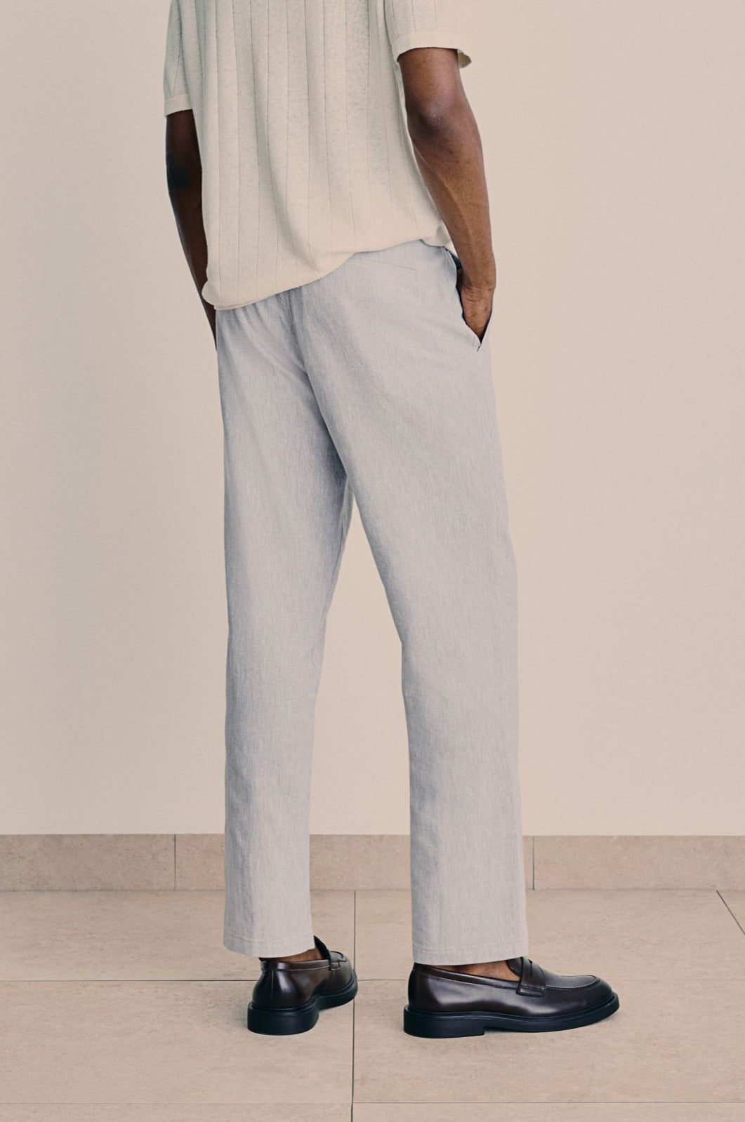 Chase | Drawstring Waist Tapered Leg Trousers