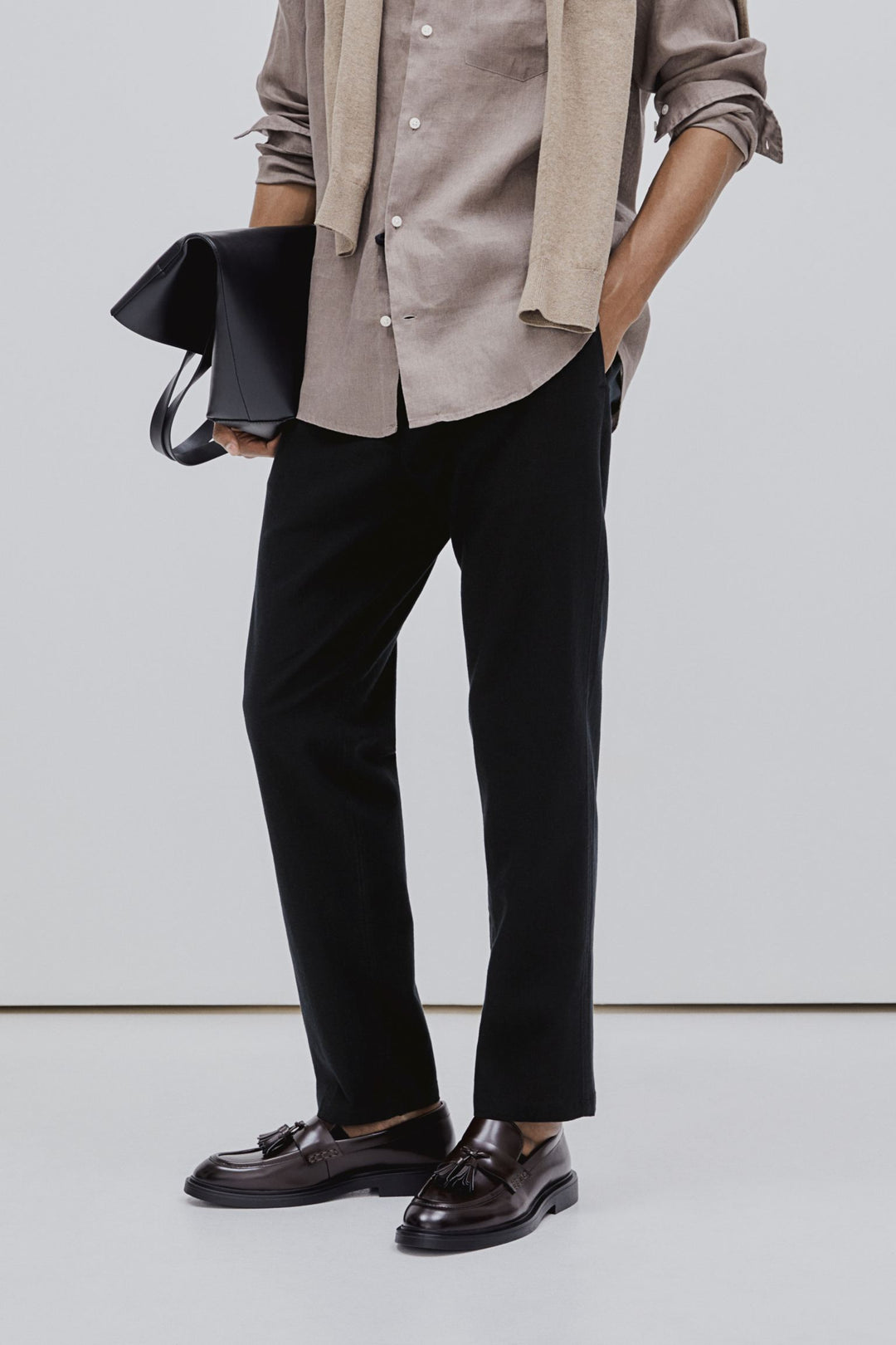 Chase | Drawstring Waist Tapered Leg Trousers