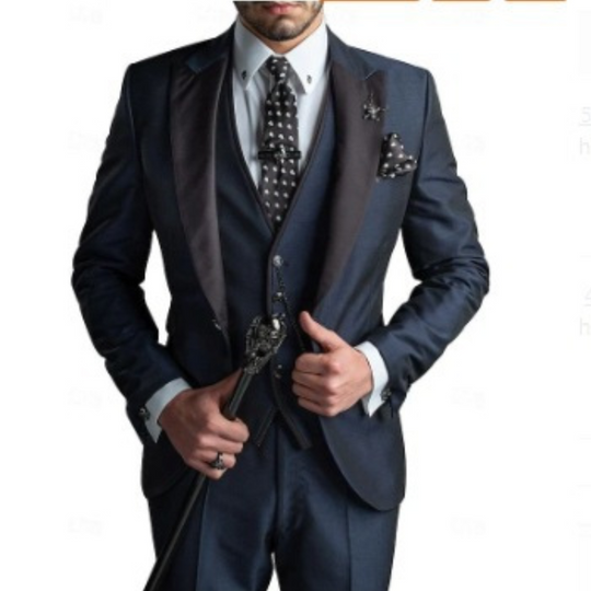 Men's Slim-Fit Formal Wedding Guest Suit