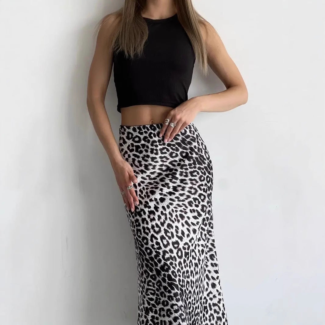 Women's Animal Print Maxi Skirt