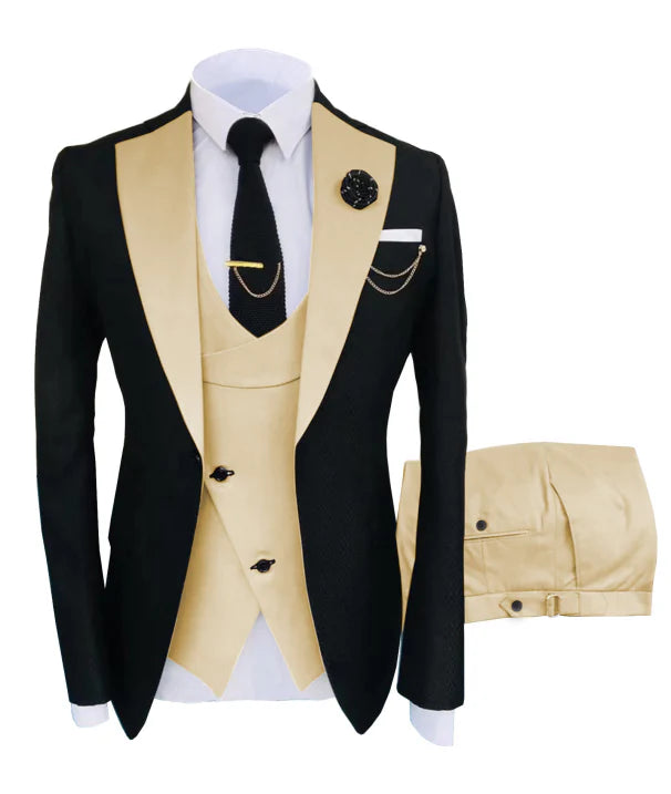Men's Modern 3-Piece Style Wedding Guest Suit Set