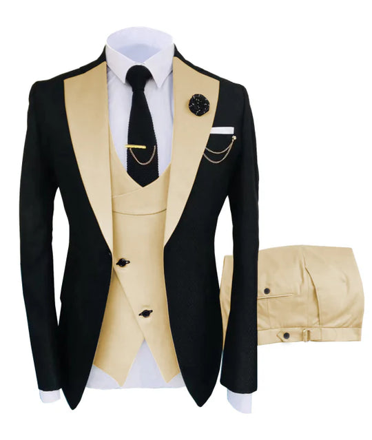 Men's Modern 3-Piece Style Wedding Guest Suit Set