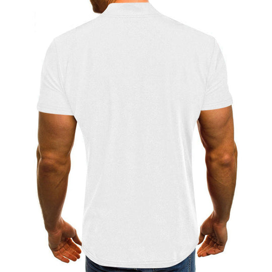 Men's Zip-Up T-Shirt With Side Pocket