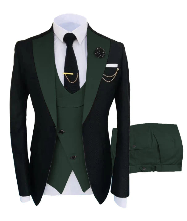 Men's Modern 3-Piece Style Wedding Guest Suit Set