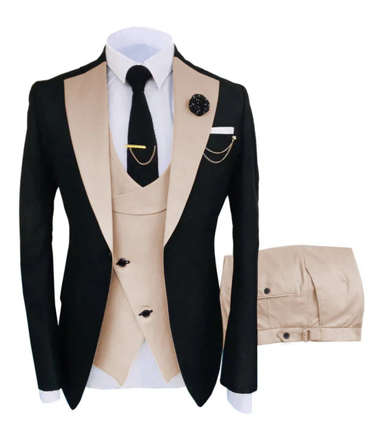 Men's Modern 3-Piece Style Wedding Guest Suit Set