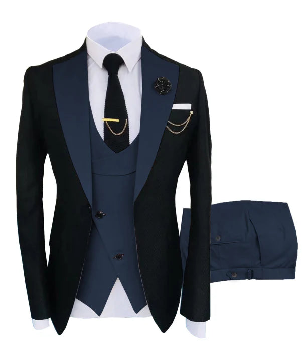Men's Modern 3-Piece Style Wedding Guest Suit Set