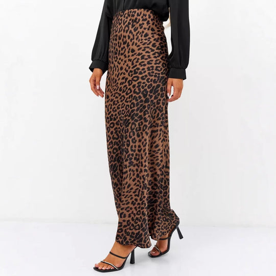 Women's Animal Print Maxi Skirt