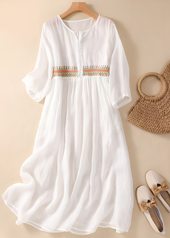 Whitney | Embroidered Midi Dress
