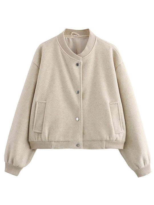 Women's Button Bomber Jacket