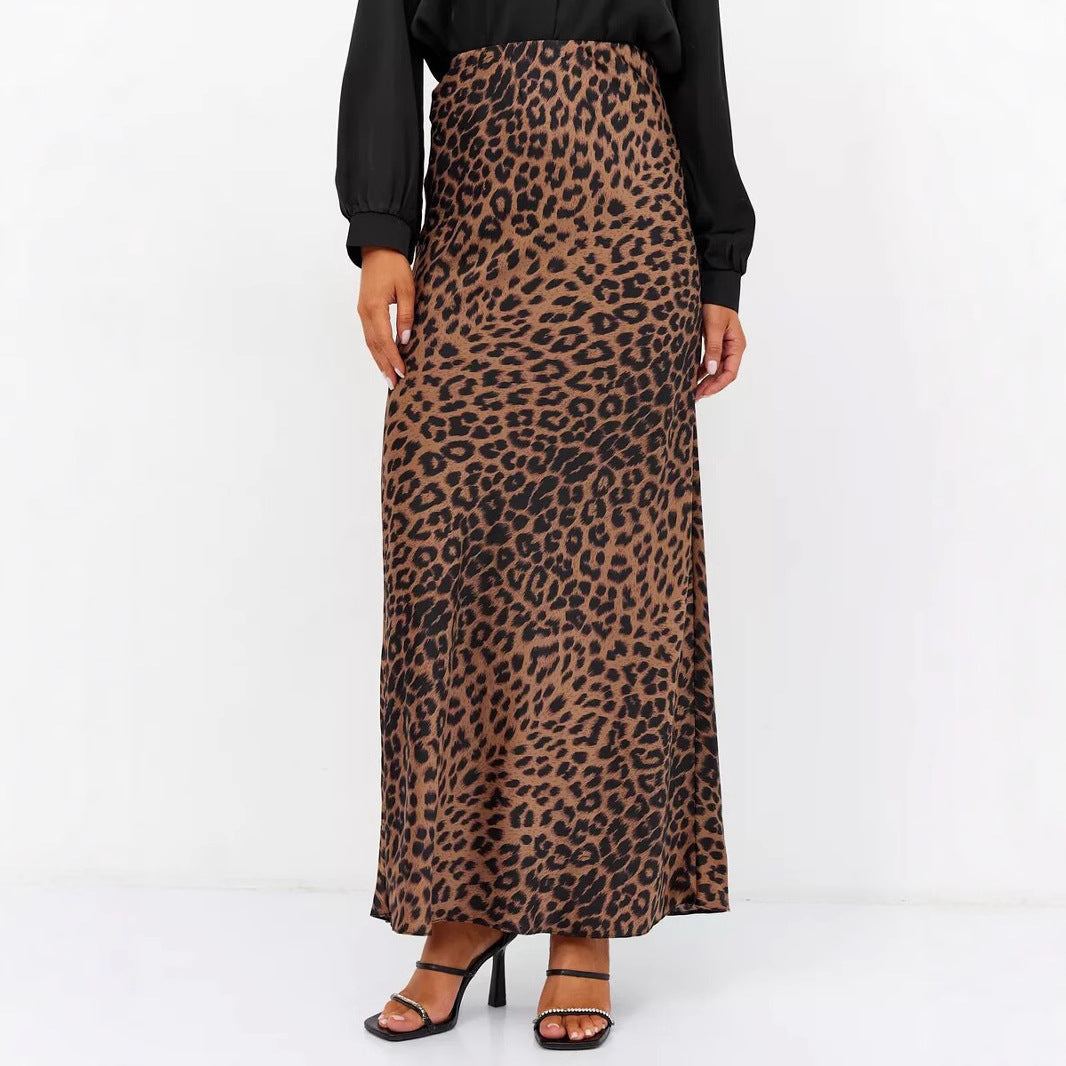 Women's Animal Print Maxi Skirt