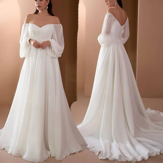 Women's Off Shoulder Maxi Wedding Dress