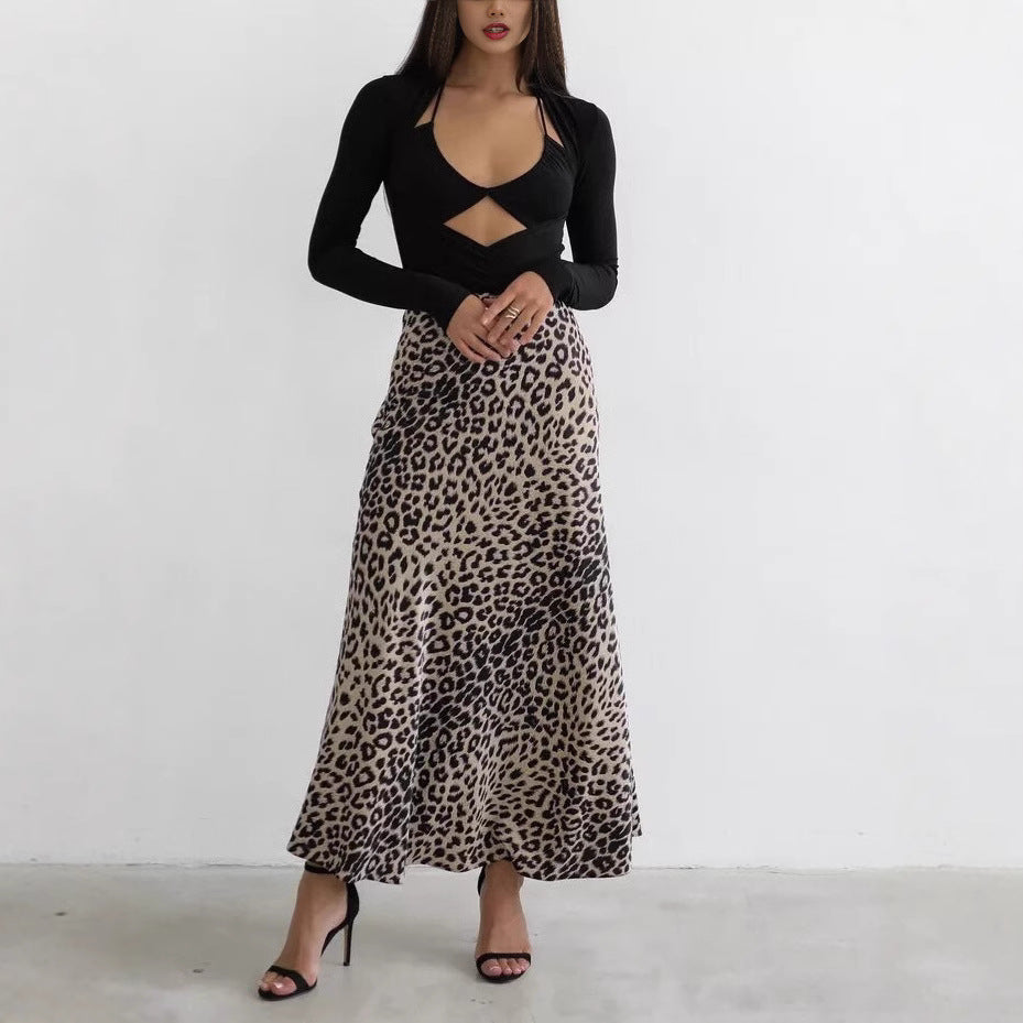 Women's Animal Print Maxi Skirt