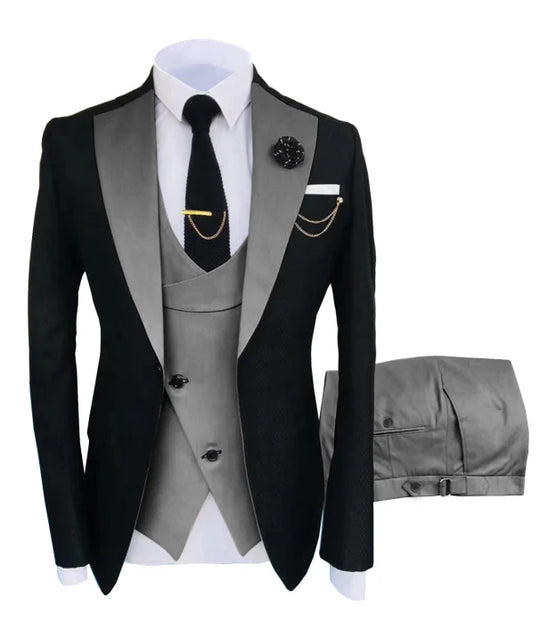 Men's Modern 3-Piece Style Wedding Guest Suit Set