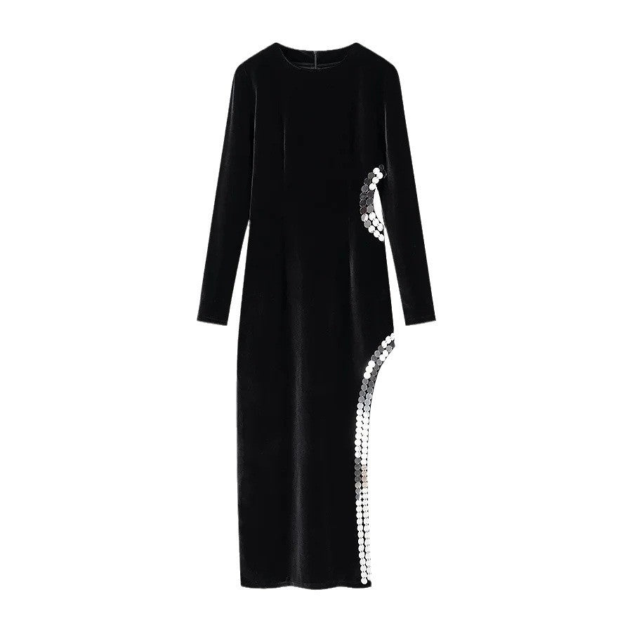 Women's Evening Black Maxi Dress