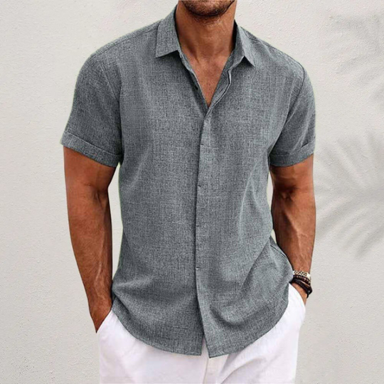 Men's Collared Button Top