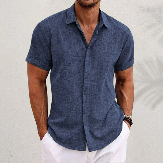Men's Collared Button Top