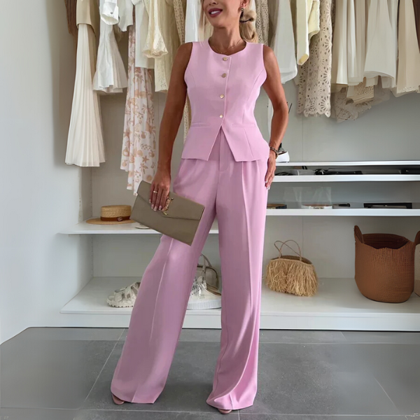 Rebecca | Button-Front Co-Ord Two-Piece Set