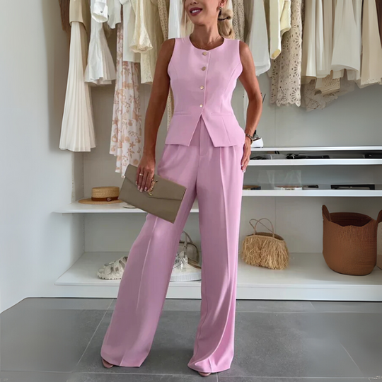 Rebecca | Button-Front Co-Ord Two-Piece Set