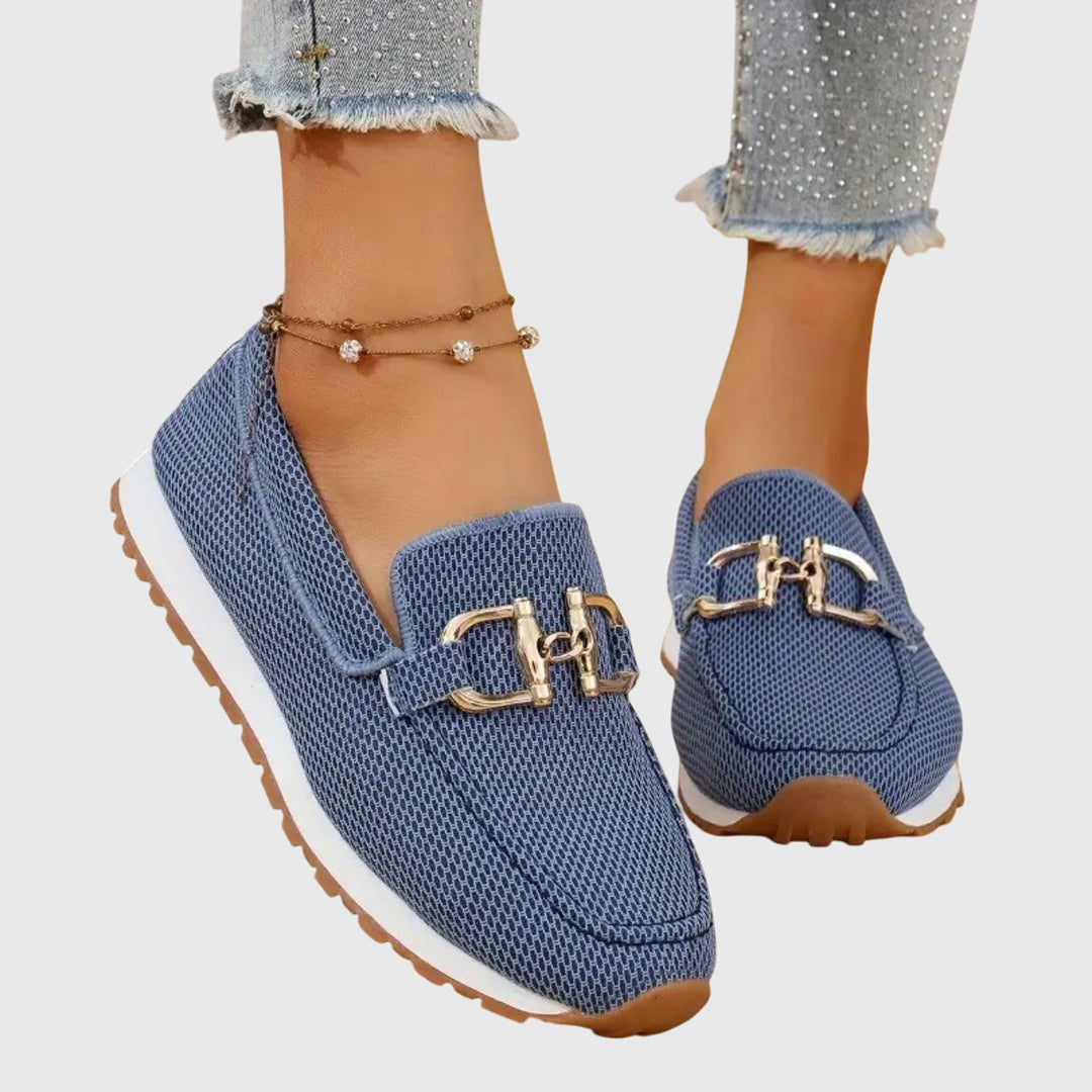 Orthopedic loafers for women featuring cushioned support and breathable design, crafted from elegant leather for optimal comfort. 0
