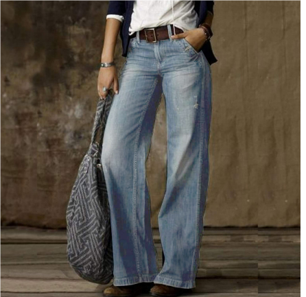Women's Baggy Straight Leg Jeans