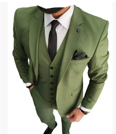 Men's Slim Fit Formal Wedding Guest Suit 3 Piece Set