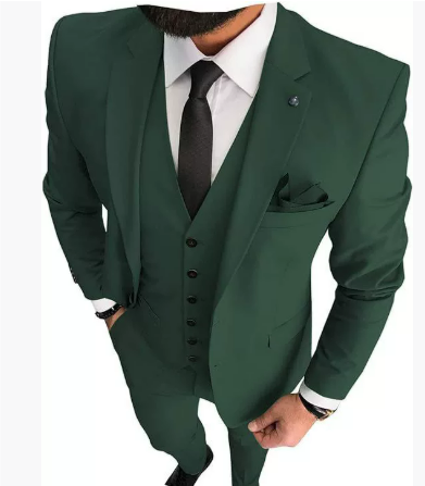 Men's Slim Fit Formal Wedding Guest Suit 3 Piece Set