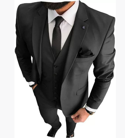 Men's Slim Fit Formal Wedding Guest Suit 3 Piece Set