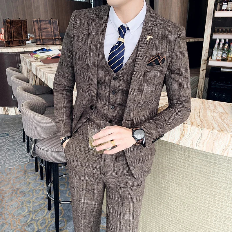 Men's Double Breasted Wedding Guest Suit