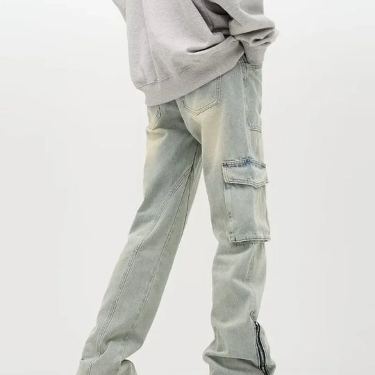 Men's Baggy Jeans With Side Pockets