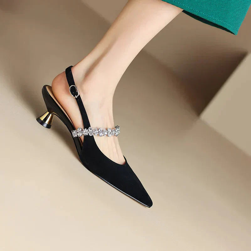 Gwyneth | Pointed Toe Slingback Pumps