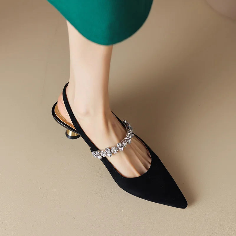 Gwyneth | Pointed Toe Slingback Pumps