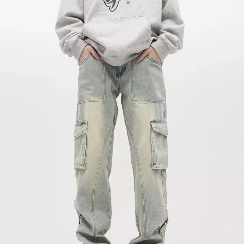 Men's Baggy Jeans With Side Pockets