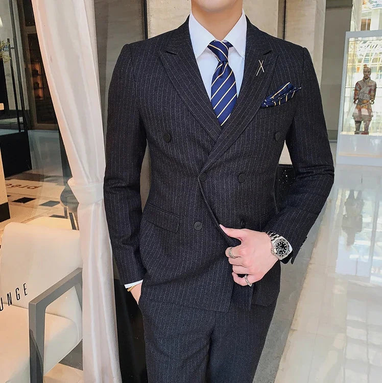 Men's Double Breasted Wedding Guest Suit