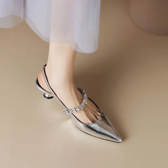 Gwyneth | Pointed Toe Slingback Pumps