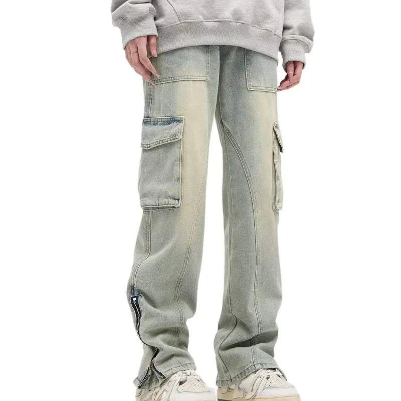 Men's Baggy Jeans With Side Pockets